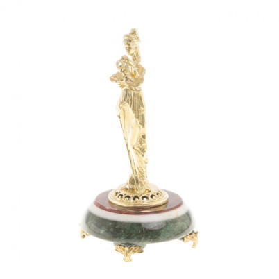 Статуэтка из бронзы &quot;Фемида&quot; на подставке из змеевика