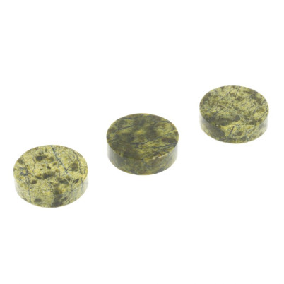 Фишка для виски 3 см из светло-зеленого змеевика