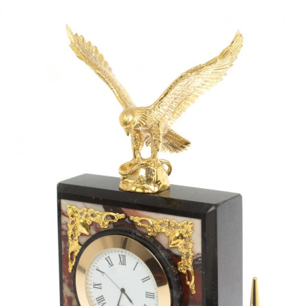 Настольный набор "Горный орел" из камня креноид