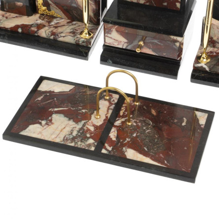 Настольный набор "Горный орел" из камня креноид