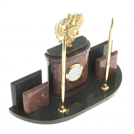 Настольный набор из лемезита "Герб РФ"