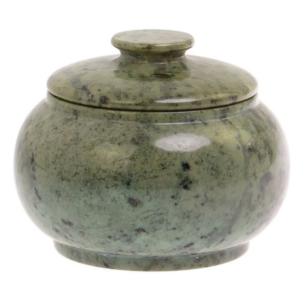 Сахарница из нефрита 10,5х7,5 см