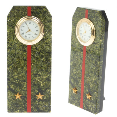 Часы подарочные "Погон лейтенант ВС" серпентинит
