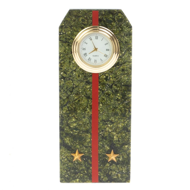 Часы подарочные &quot;Погон лейтенант ВС&quot; серпентинит