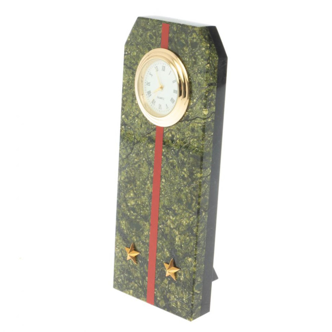 Часы подарочные &quot;Погон лейтенант ВС&quot; серпентинит