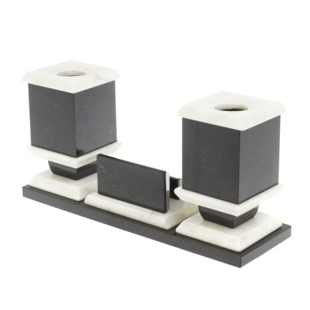 Офисный набор с подставкой для телефона из мрамора