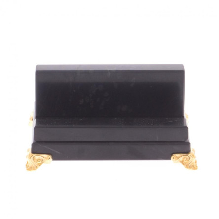 Настольная подставка под смартфон камень змеевик черный