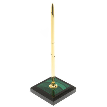 Подставка под ручку из малахита 6х7х19,5 см