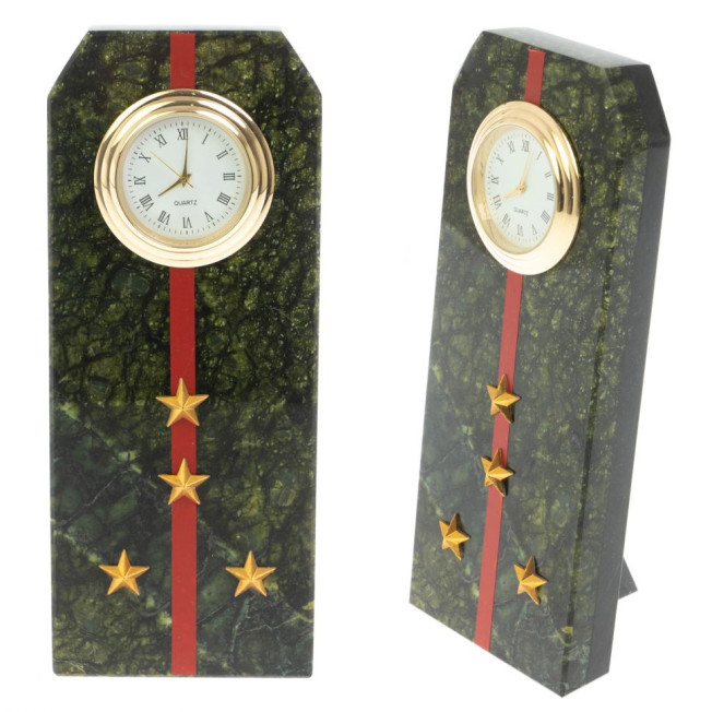 Часы подарочные &quot;Погон капитан ВС&quot; серпентинит