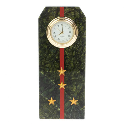 Часы подарочные "Погон капитан ВС" серпентинит
