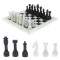 Каменные шахматы "Узоры" из мрамора доска 25х25 см