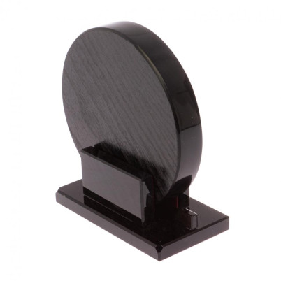 Диск из черного обсидиана 12 см (обсидиановое зеркало)