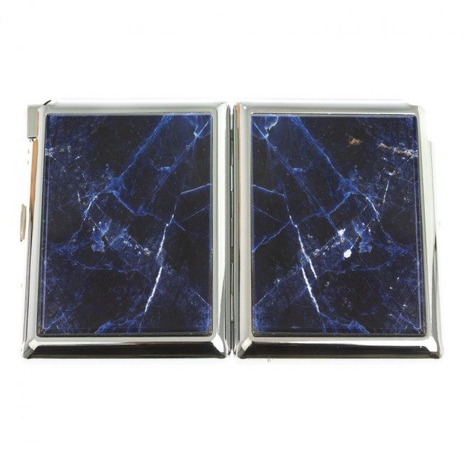 Портсигар на 20 сигарет с зажигалкой камень содалит