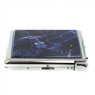 Портсигар на 20 сигарет с зажигалкой камень содалит