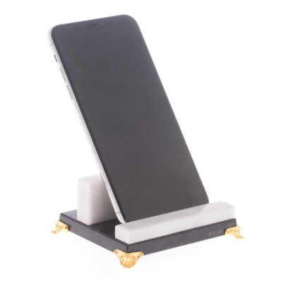 Настольная подставка под телефон камень мрамор