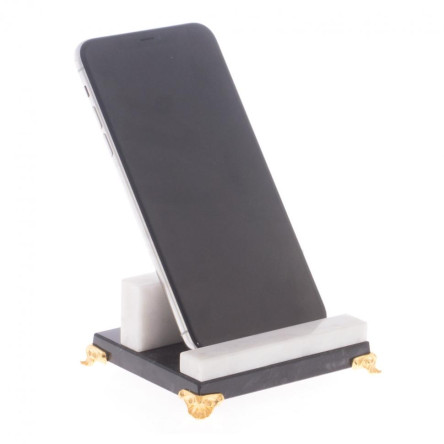 Настольная подставка под телефон камень мрамор