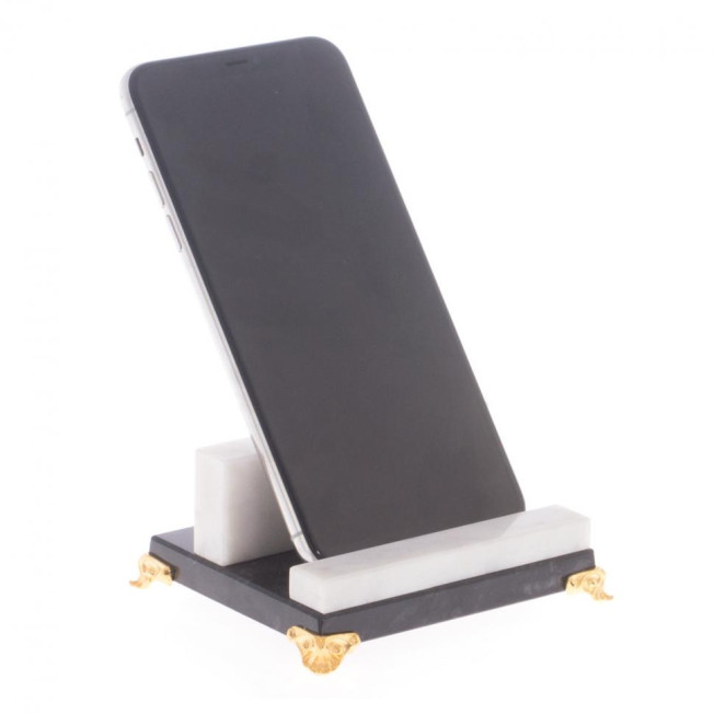 Настольная подставка под телефон камень мрамор