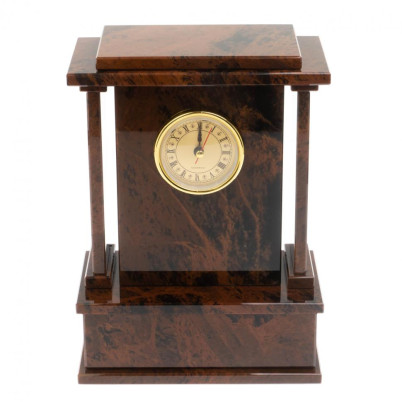 Настольные часы из коричневого обсидиана