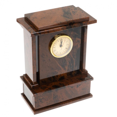 Настольные часы из коричневого обсидиана