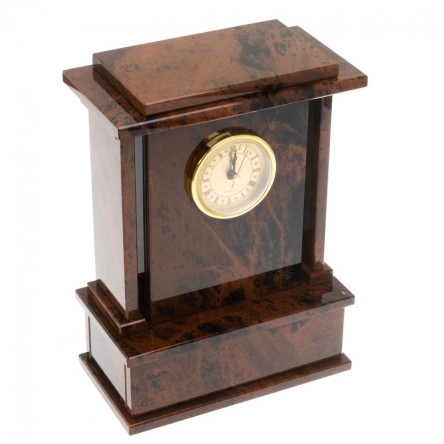 Настольные часы из коричневого обсидиана