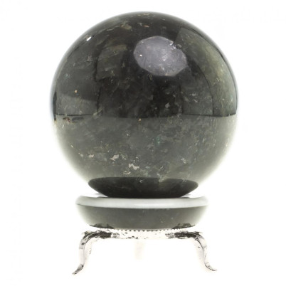 Шар камень лабрадорит 8 см на подставке