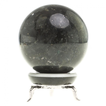 Шар камень лабрадорит 8 см на подставке