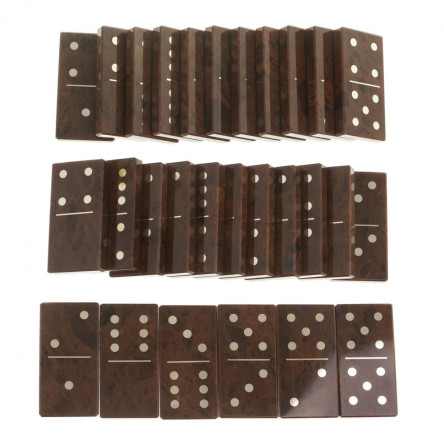 Домино из камня обсидиан