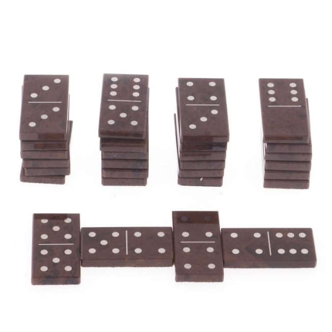 Домино из камня обсидиан