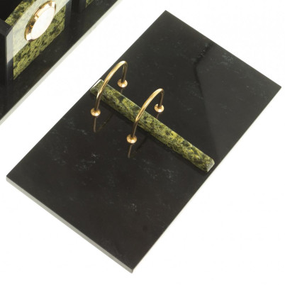 Настольный набор из змеевика &quot;Канцелярский&quot;