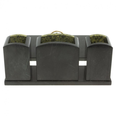 Настольный набор из змеевика &quot;Канцелярский&quot;