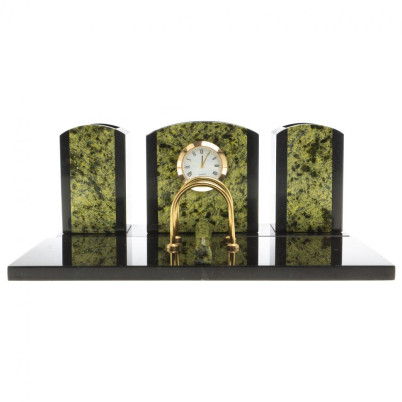 Настольный набор из змеевика &quot;Канцелярский&quot;