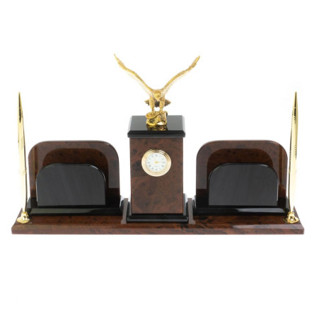 Настольный набор "Орел" из обсидиана