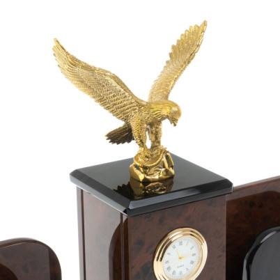 Настольный набор "Орел" из обсидиана