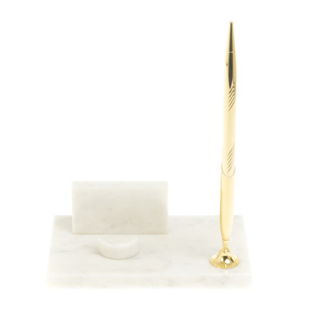 Подставка под телефон из белого мрамора