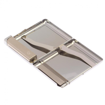 Портсигар на 20 сигарет с зажигалкой камень зеленый апатит