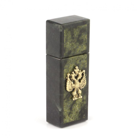 Флешка из камня змеевик с гербом РФ 32 GB