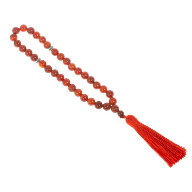 Четки из камня сердолик 35 бусин