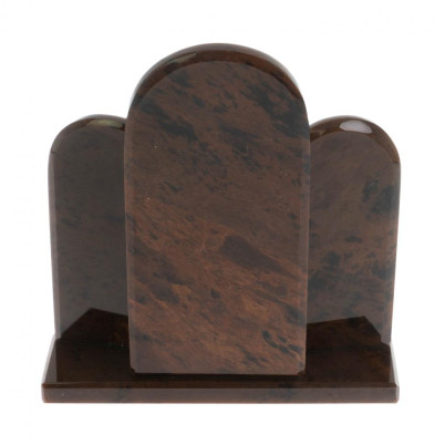 Икона настольная триптих большая &quot;Спаси и сохрани&quot; камень обсидиан