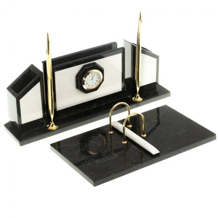 Письменный набор "Стенка" камень мрамор