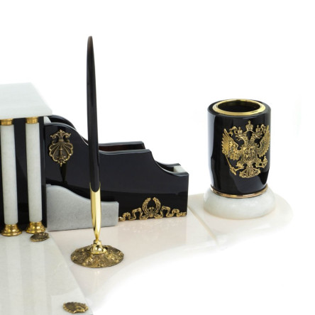 Набор из обсидиана и мрамора "Губернатор"