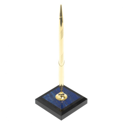 Подставка под ручку из афганского лазурита 7х7х21,5 см