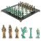 Шахматы "Александр Македонский" фигуры бронза / патина мрамор змеевик 36х36 см