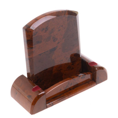 Подставка для телефона из коричневого обсидиана