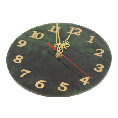 Часы настенные из нефрита 21х21х2 см