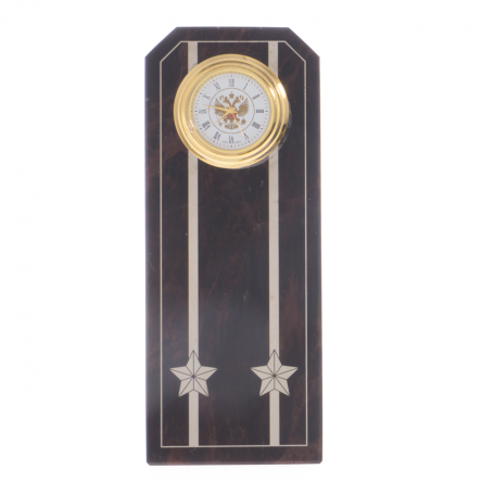 Часы "Погон подполковник" камень обсидиан