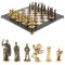 Шахматы подарочные из бронзы "Римские" 44х44 см мрамор лемезит