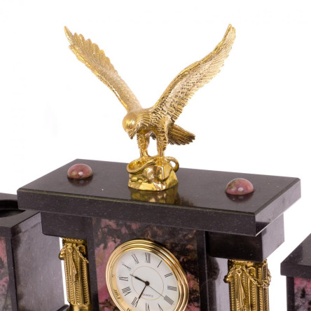 Настольный набор "Орёл" камень родонит