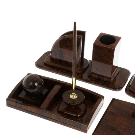 Письменный набор "Премиум" камень обсидиан