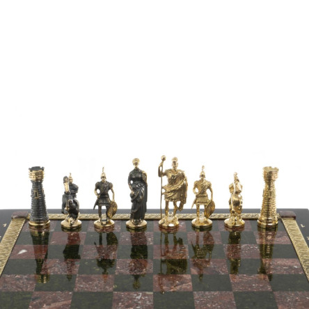 Настольные шахматы "Римские" фигуры бронза, креноид 40х40