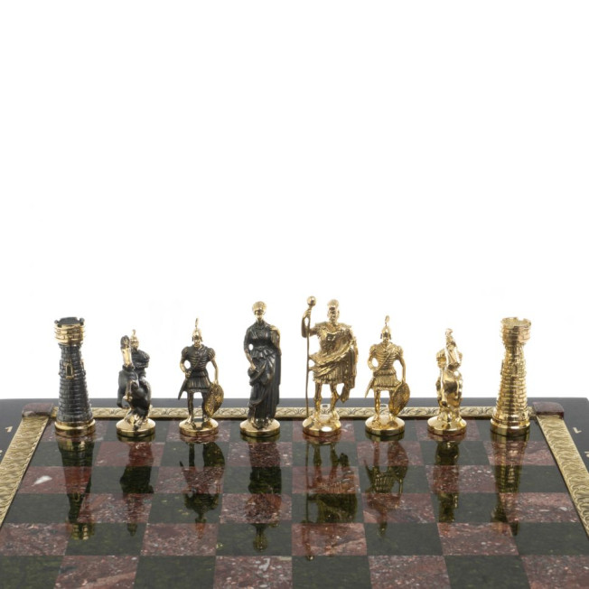 Настольные шахматы "Римские" фигуры бронза, креноид 40х40